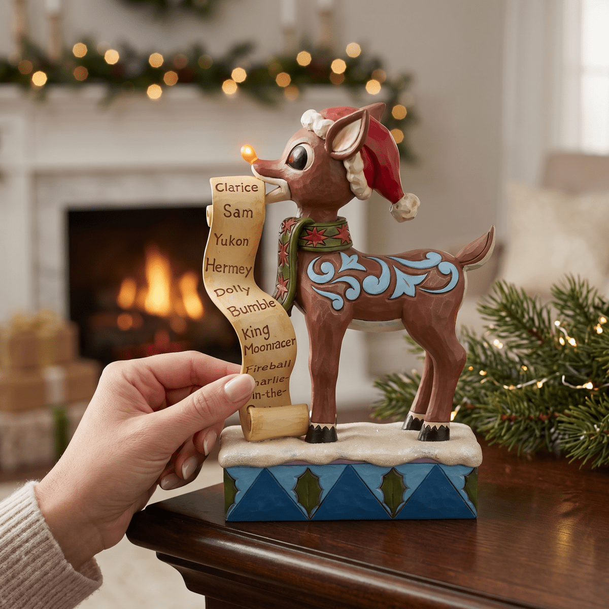 Rudolph with List in Mouth - Nifty Decor & More