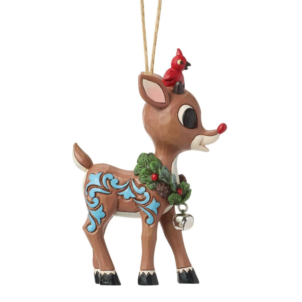 Rudolph with Wreath H/O - Nifty Decor & More