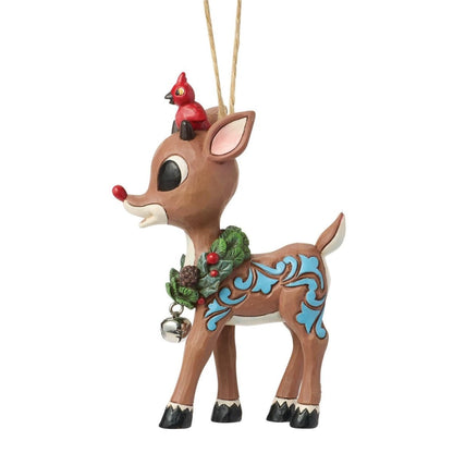 Rudolph with Wreath H/O - Nifty Decor & More