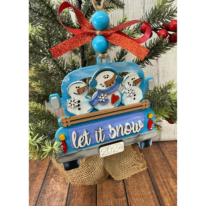 Rustic Farmhouse Christmas Truck 2026 Ornament | Personalized Holiday Decor - Nifty Decor & More