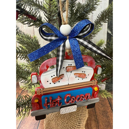 Rustic Farmhouse Christmas Truck 2026 Ornament | Personalized Holiday Decor - Nifty Decor & More