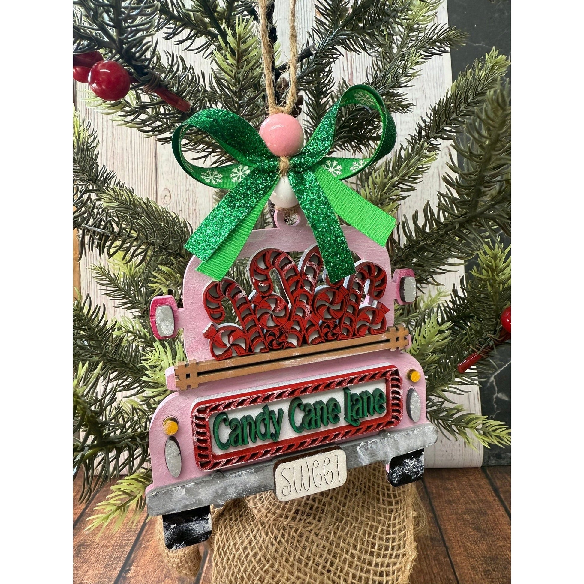 Rustic Farmhouse Christmas Truck 2026 Ornament | Personalized Holiday Decor - Nifty Decor & More