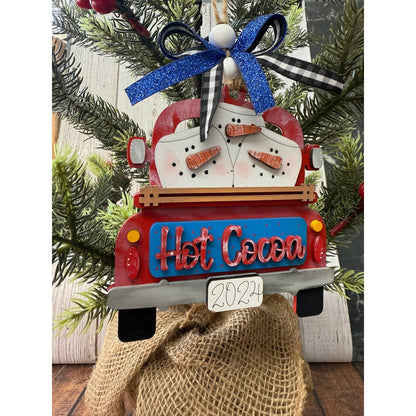 Rustic Farmhouse Christmas Truck 2026 Ornament | Personalized Holiday Decor - Nifty Decor & More