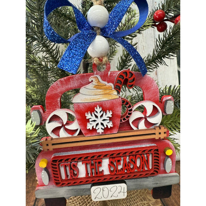 Rustic Farmhouse Christmas Truck 2026 Ornament | Personalized Holiday Decor - Nifty Decor & More