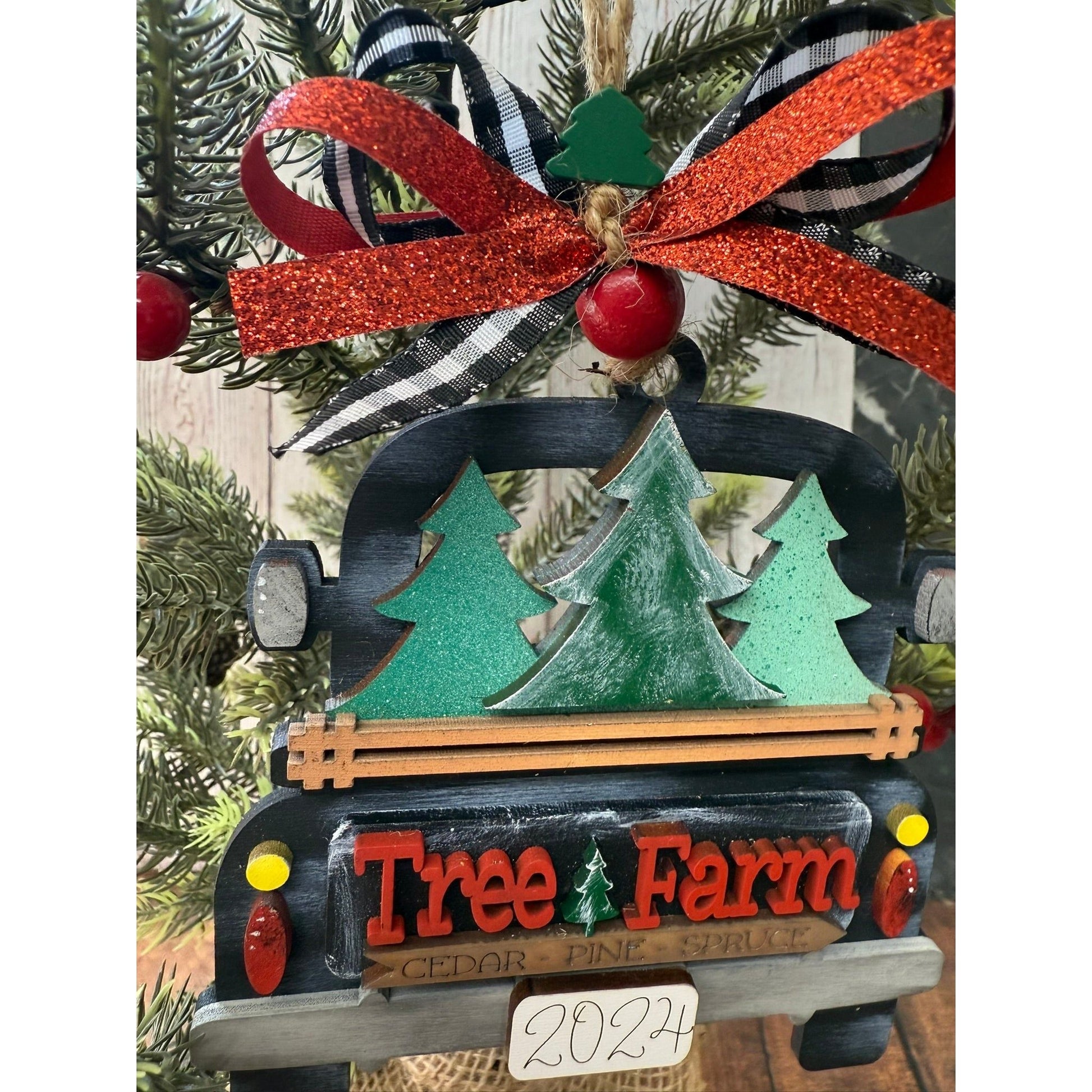 Rustic Farmhouse Christmas Truck 2026 Ornament | Personalized Holiday Decor - Nifty Decor & More