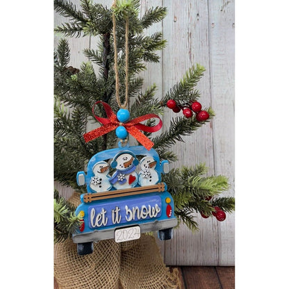 Rustic Farmhouse Christmas Truck 2026 Ornament | Personalized Holiday Decor - Nifty Decor & More
