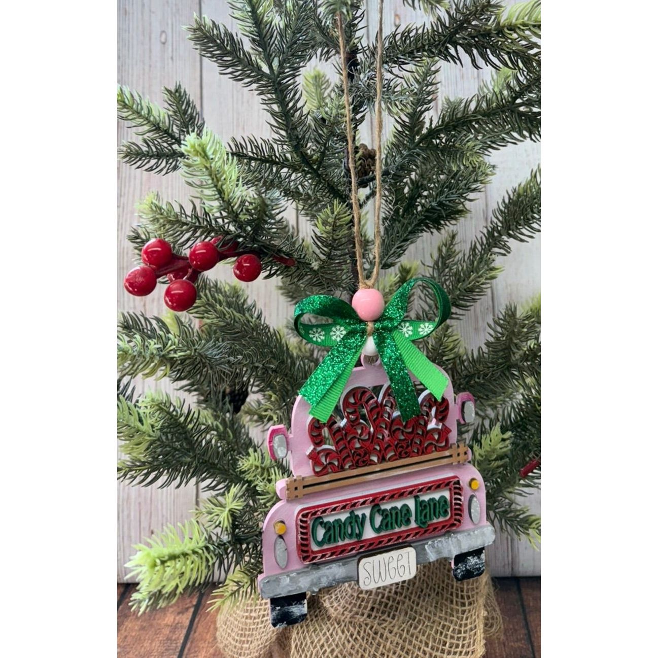 Rustic Farmhouse Christmas Truck 2026 Ornament | Personalized Holiday Decor - Nifty Decor & More