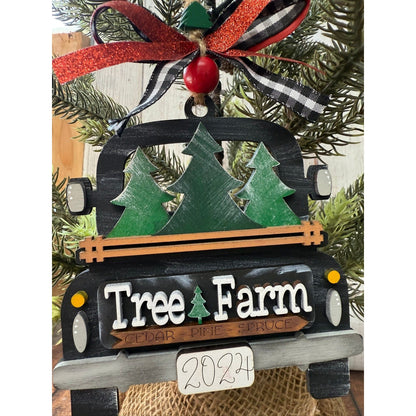 Rustic Farmhouse Christmas Truck 2026 Ornament | Personalized Holiday Decor - Nifty Decor & More