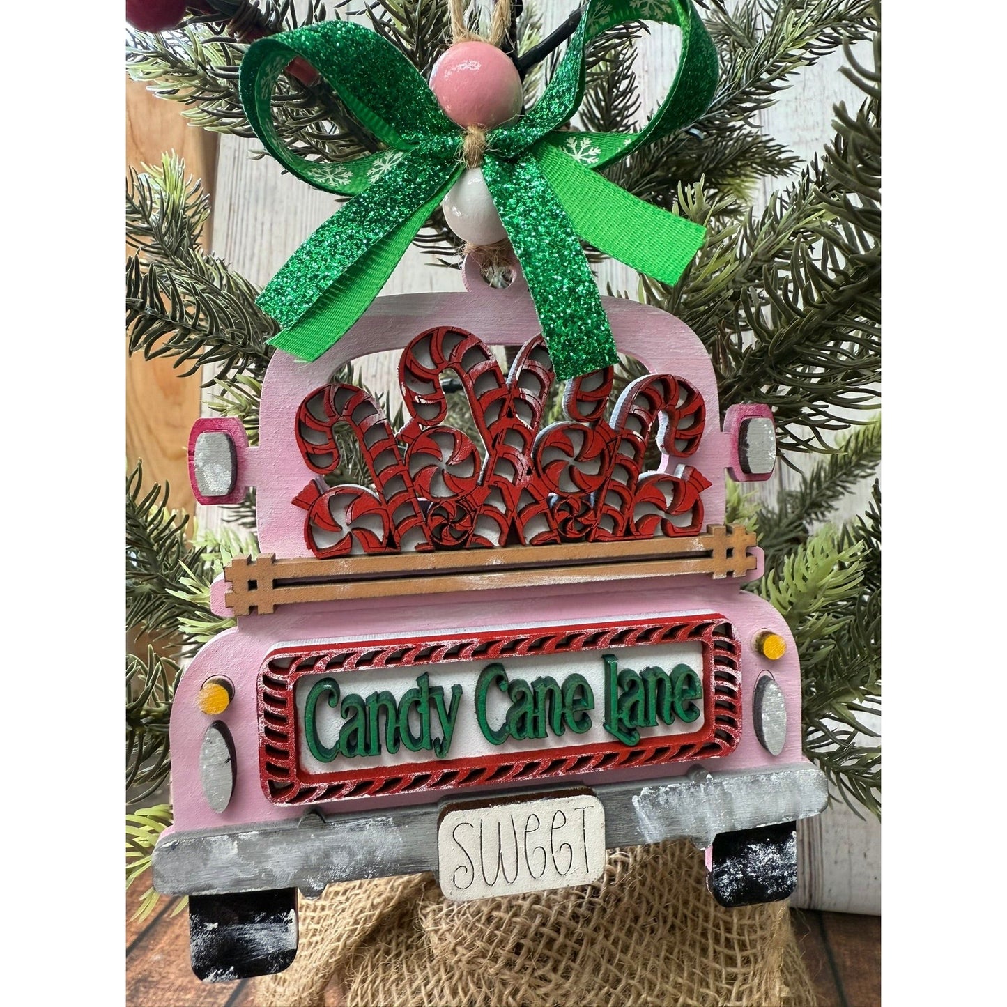 Rustic Farmhouse Christmas Truck 2026 Ornament | Personalized Holiday Decor - Nifty Decor & More