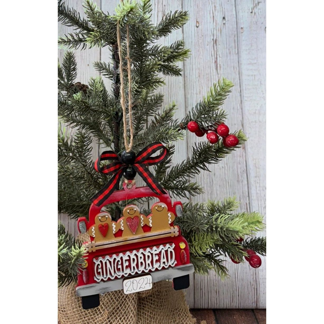 Rustic Farmhouse Christmas Truck 2026 Ornament | Personalized Holiday Decor - Nifty Decor & More