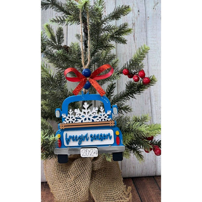 Rustic Farmhouse Christmas Truck 2026 Ornament | Personalized Holiday Decor - Nifty Decor & More