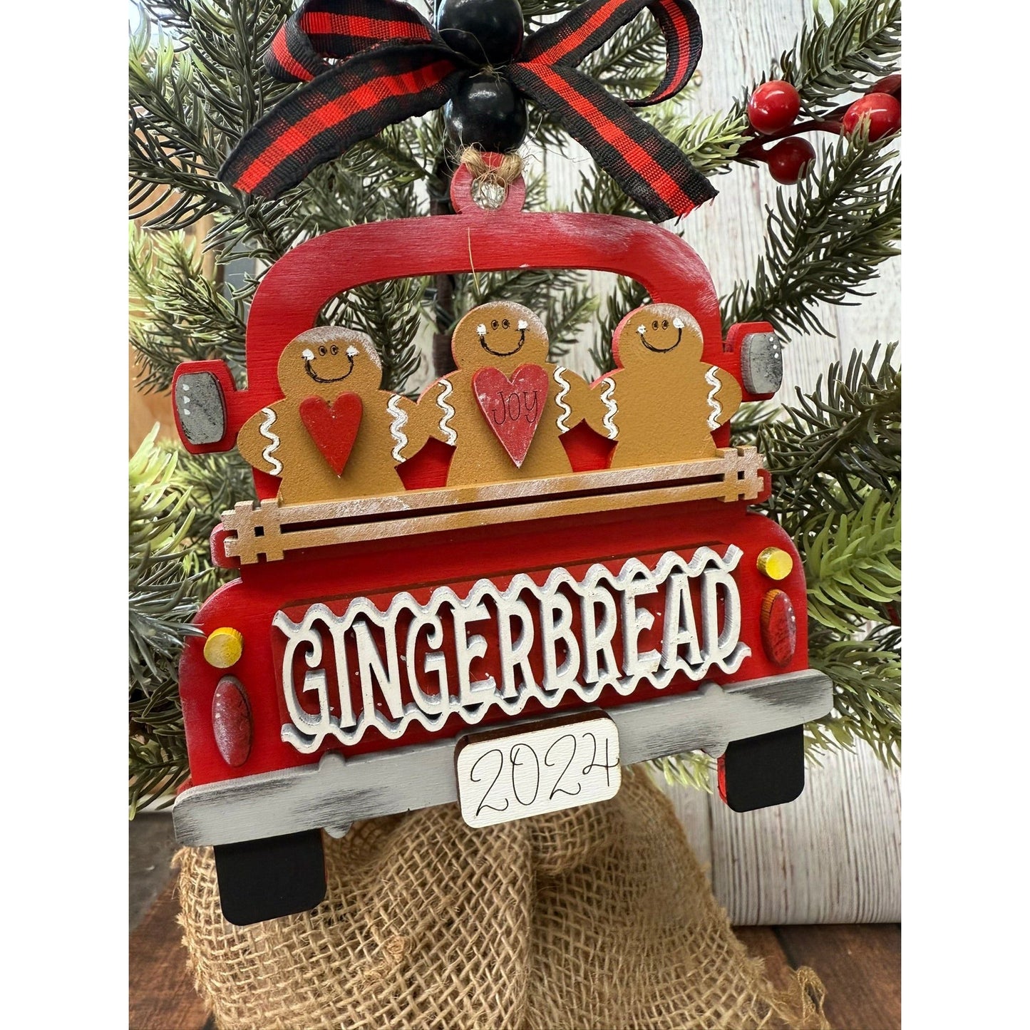 Rustic Farmhouse Christmas Truck 2026 Ornament | Personalized Holiday Decor - Nifty Decor & More