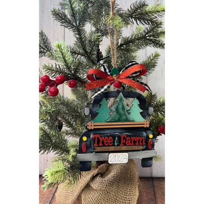 Rustic Farmhouse Christmas Truck 2026 Ornament | Personalized Holiday Decor - Nifty Decor & More