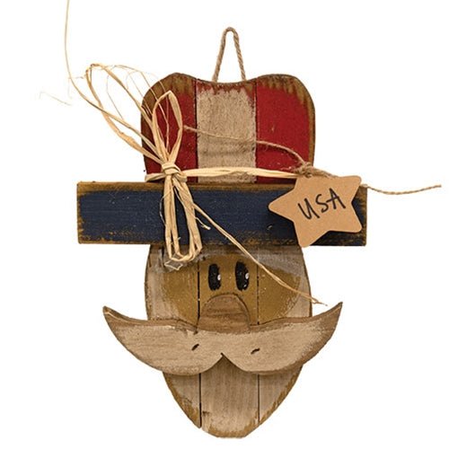 Rustic Lath Hanging USA Uncle Sam - Nifty Decor & More