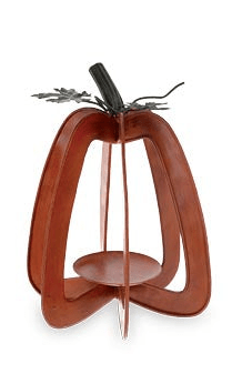 Rustic Orange Pumpkin Candleholder Set, Charming Fall Decor for Cozy Vibes, Perfect Autumn Gift Small