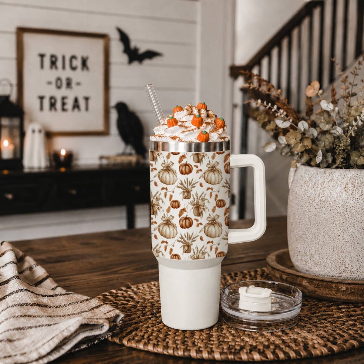 Rustic Pumpkin Fall Tumblers 40oz - Nifty Decor & More