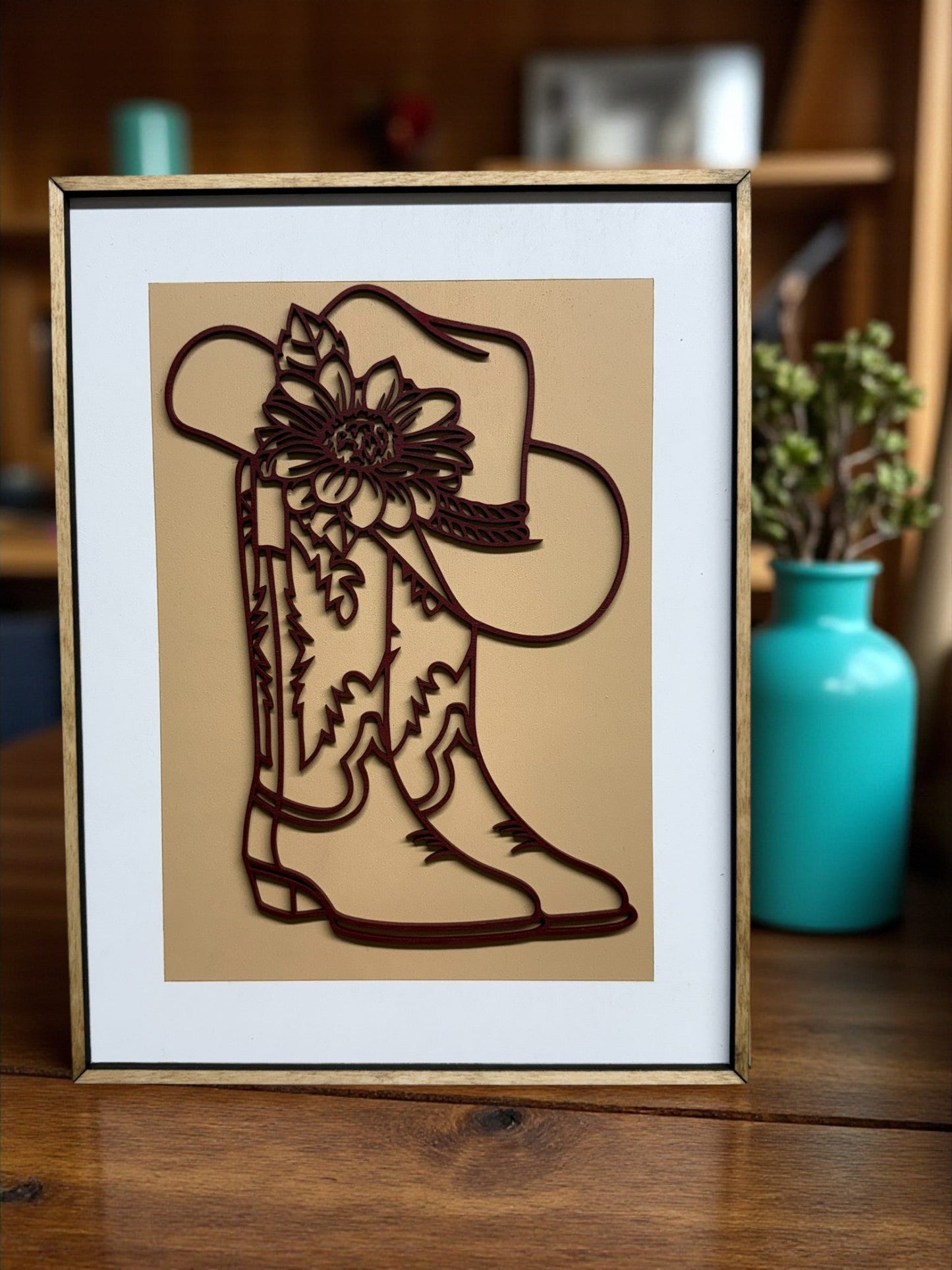 Rustic Western Decor with Hats, Boots, Horseshoes & Country Phrases - Nifty Decor & More