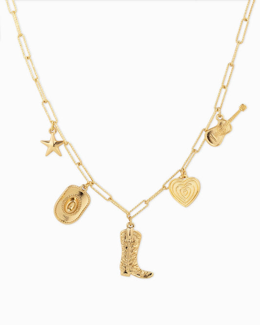 Rustic Western Icon Charm Necklace, Bold Cowboy Vibes Statement Necklace, Ideal Boho Accessory Gift for Her - Nifty Decor & More