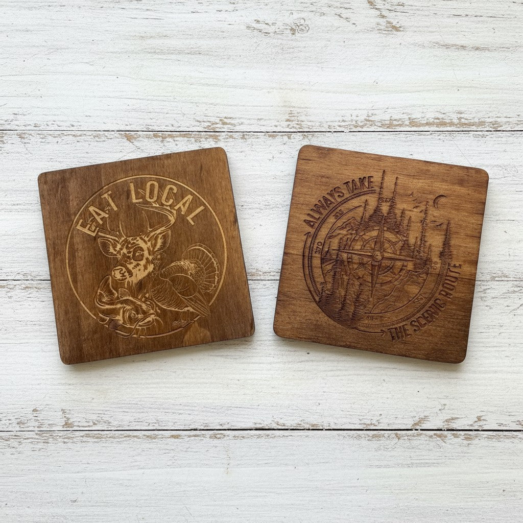 Rustic Wildlife Coasters - Nifty Decor & More