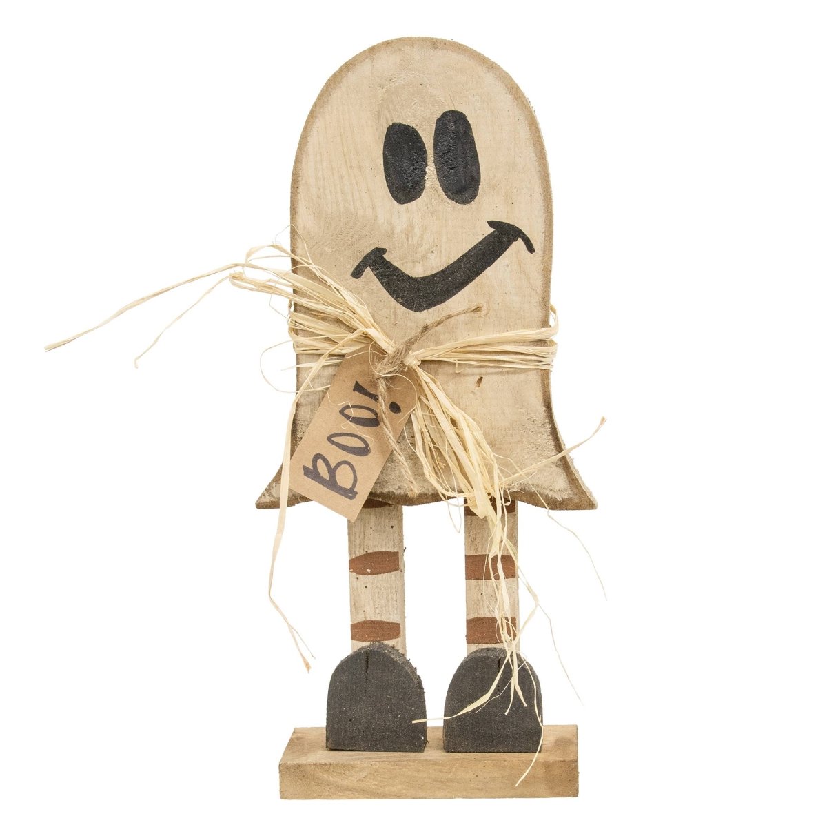 Rustic Wood Skinny Leg Baby Ghost on Base 14.75"H - Nifty Decor & More