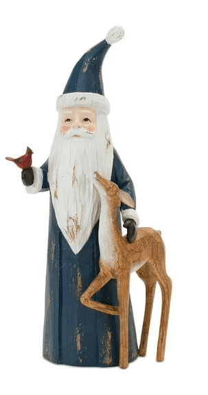 Rustic Woodland Santa 12"H Resin - Nifty Decor & More