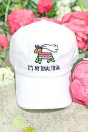It's My Final Fiesta | Let's Get Smashed - Embroidered Bachelorette Party Dad Hats Bachelor embroidered ballcap
