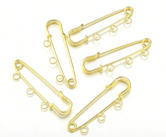 Safety Pin Brooch Pendant Charm Holder, Versatile and Stylish for Jewelry Pendants and Charms, Unique Gift Idea - Nifty Decor & More