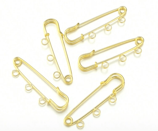Safety Pin Brooch Pendant Charm Holder, Versatile and Stylish for Jewelry Pendants and Charms, Unique Gift Idea - Nifty Decor & More