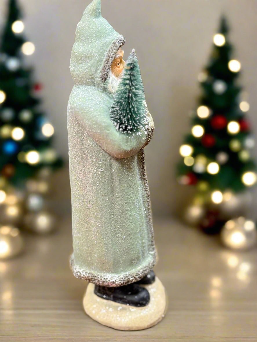 Sage Green Hooded Saint Nick - Nifty Decor & More