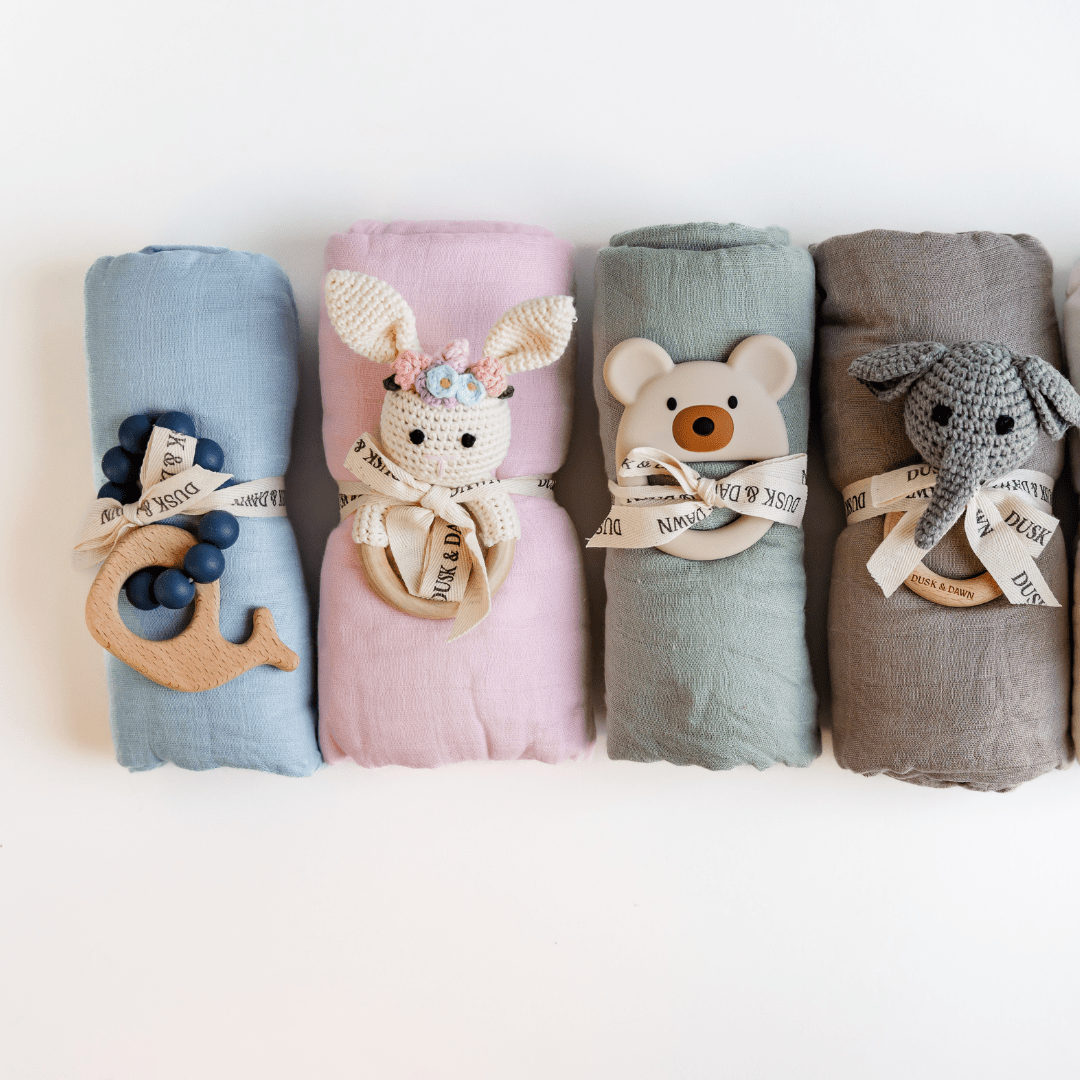 Sage Green Newborn Baby Bundle -2 Piece Baby Shower Gift Set