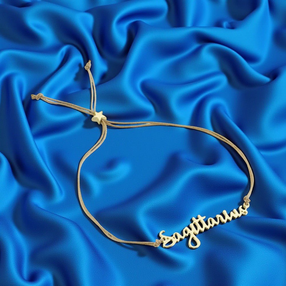 SAGITTARIUS Zodiac Bracelet Gold - November 22 - December 21 Zodiac Sign Bracelets