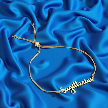 SAGITTARIUS Zodiac Bracelet Gold - November 22 - December 21 Zodiac Sign Bracelets