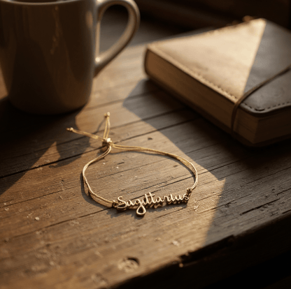 SAGITTARIUS Zodiac Bracelet Gold - November 22 - December 21 Zodiac Sign Bracelets