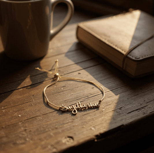 SAGITTARIUS Zodiac Bracelet Gold - November 22 - December 21 - Nifty Decor & More