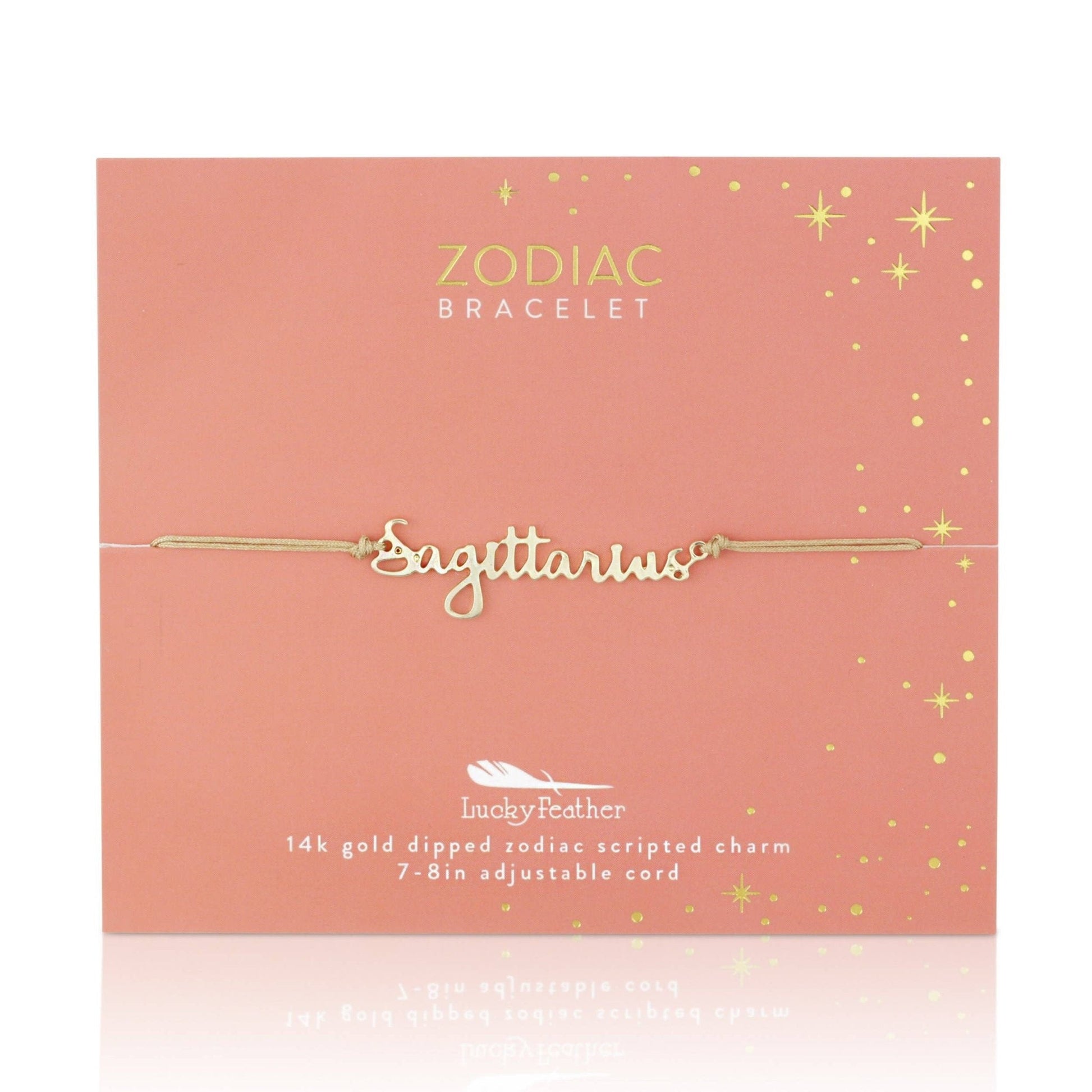 SAGITTARIUS Zodiac Bracelet Gold - November 22 - December 21 - Nifty Decor & More