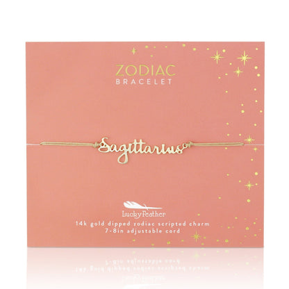 SAGITTARIUS Zodiac Bracelet Gold - November 22 - December 21 - Nifty Decor & More