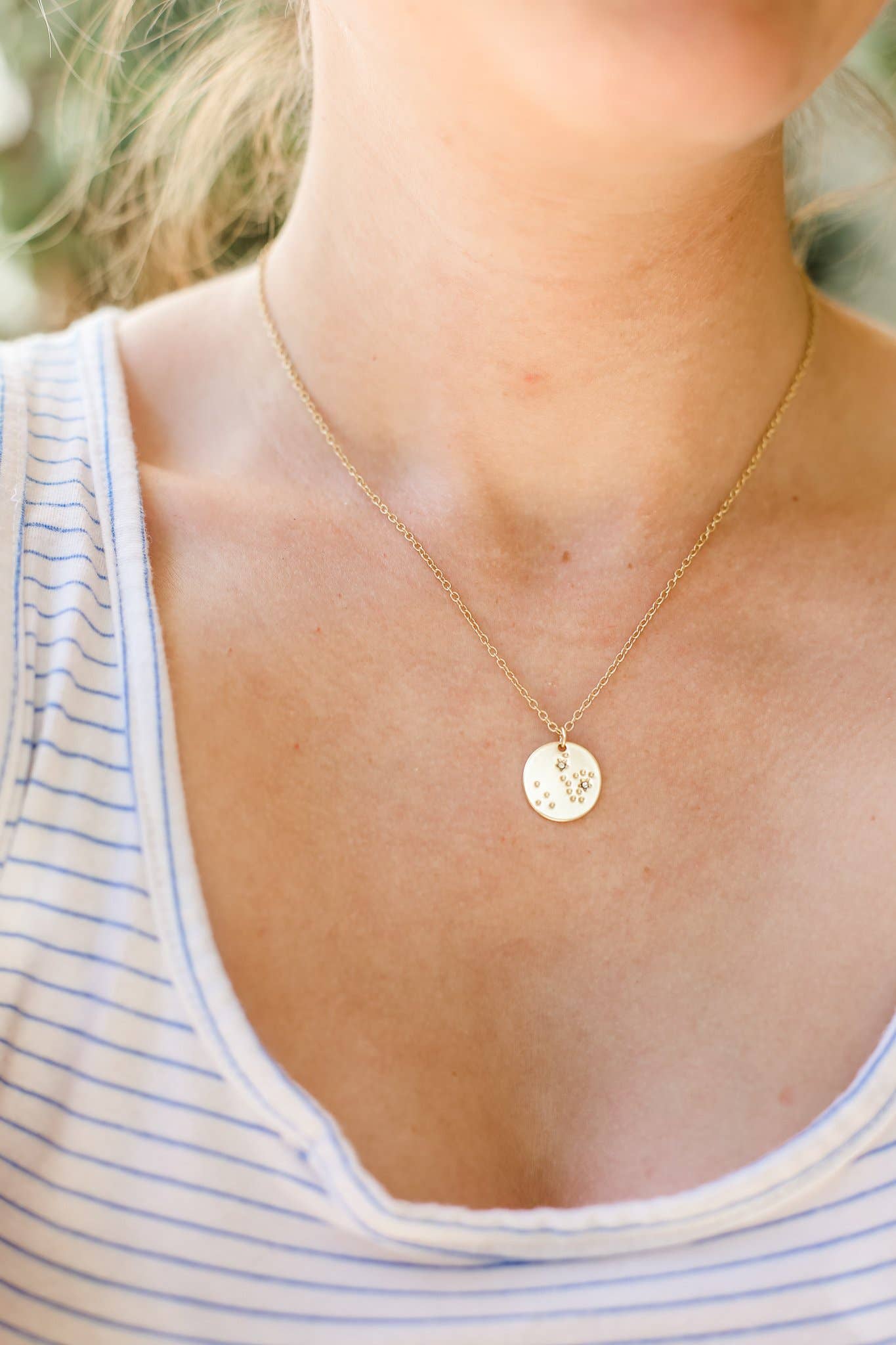 SAGITTARIUS Zodiac Necklace - Gold - (Nov 22 - Dec 21) - Nifty Decor & More