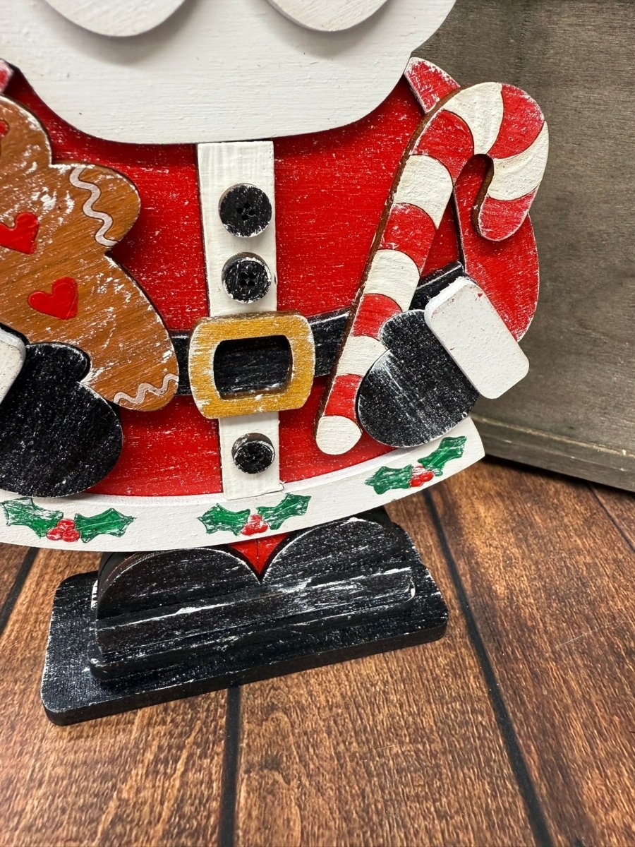 Santa and Mrs. Claus Baker Wood Shelf Sitters - Christmas Kitchen Decor & Coffee Bar Accessories - Nifty Decor & More