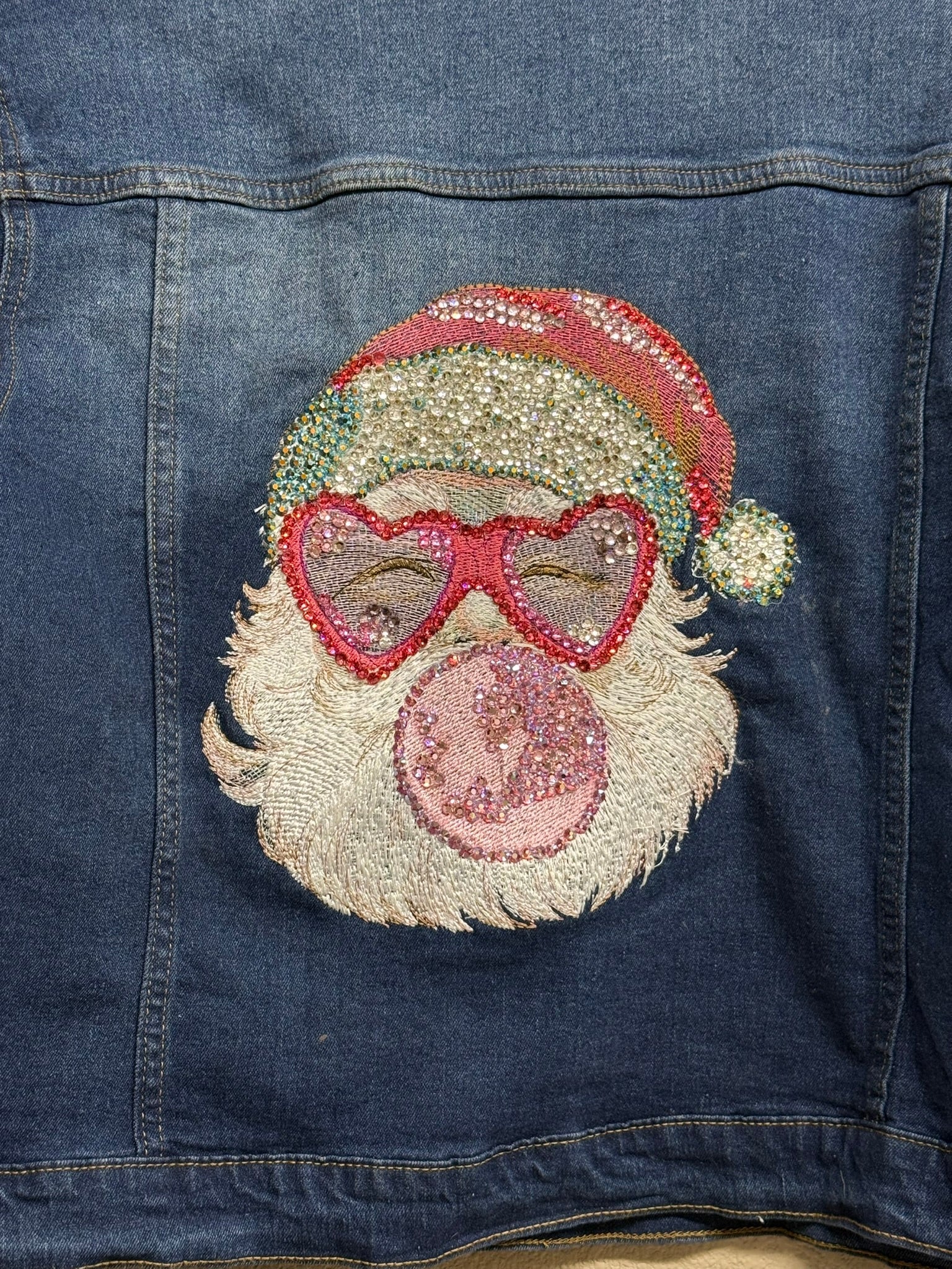 Santa Bubblegum Embroidered Design - Nifty Decor & More