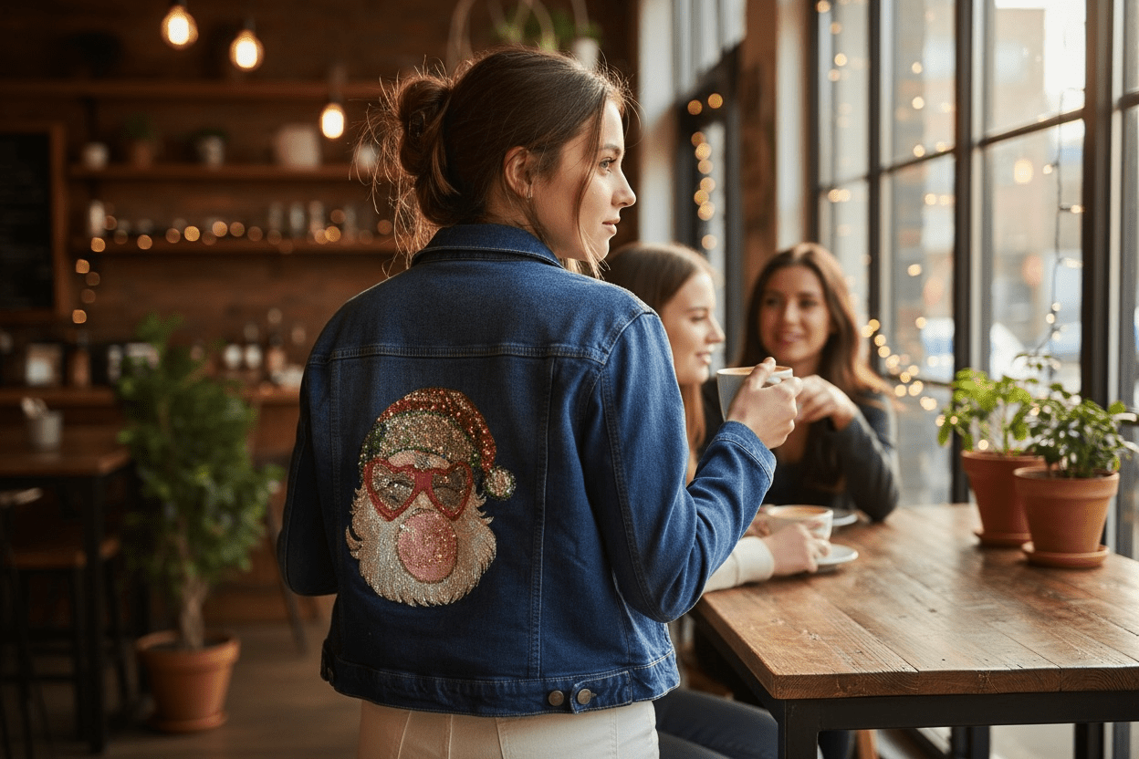 Santa Bubblegum Embroidered Design - Nifty Decor & More