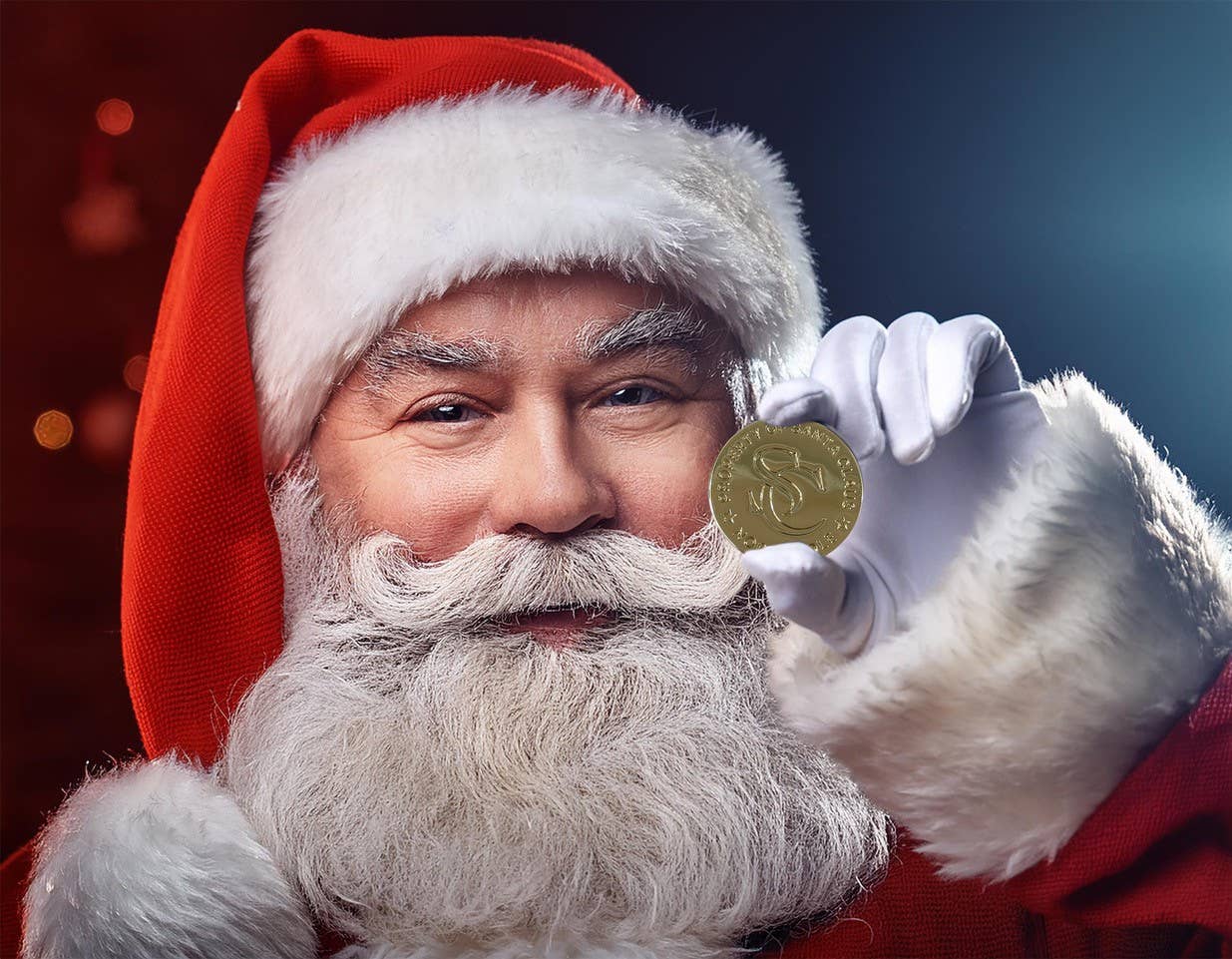 Santa Claus Lost Wooden Button - Nifty Decor & More