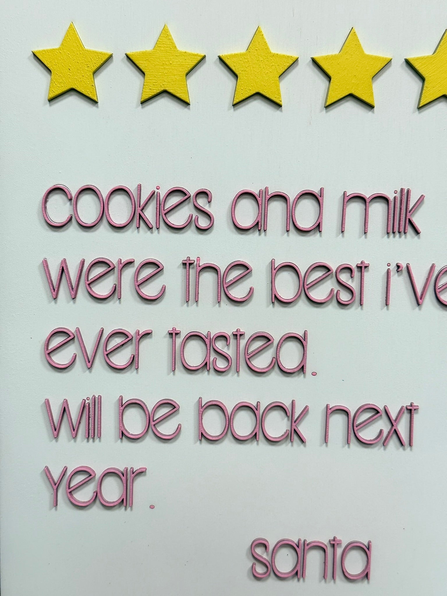 Santa Cookies & Milk Festive Handmade Wall Decor