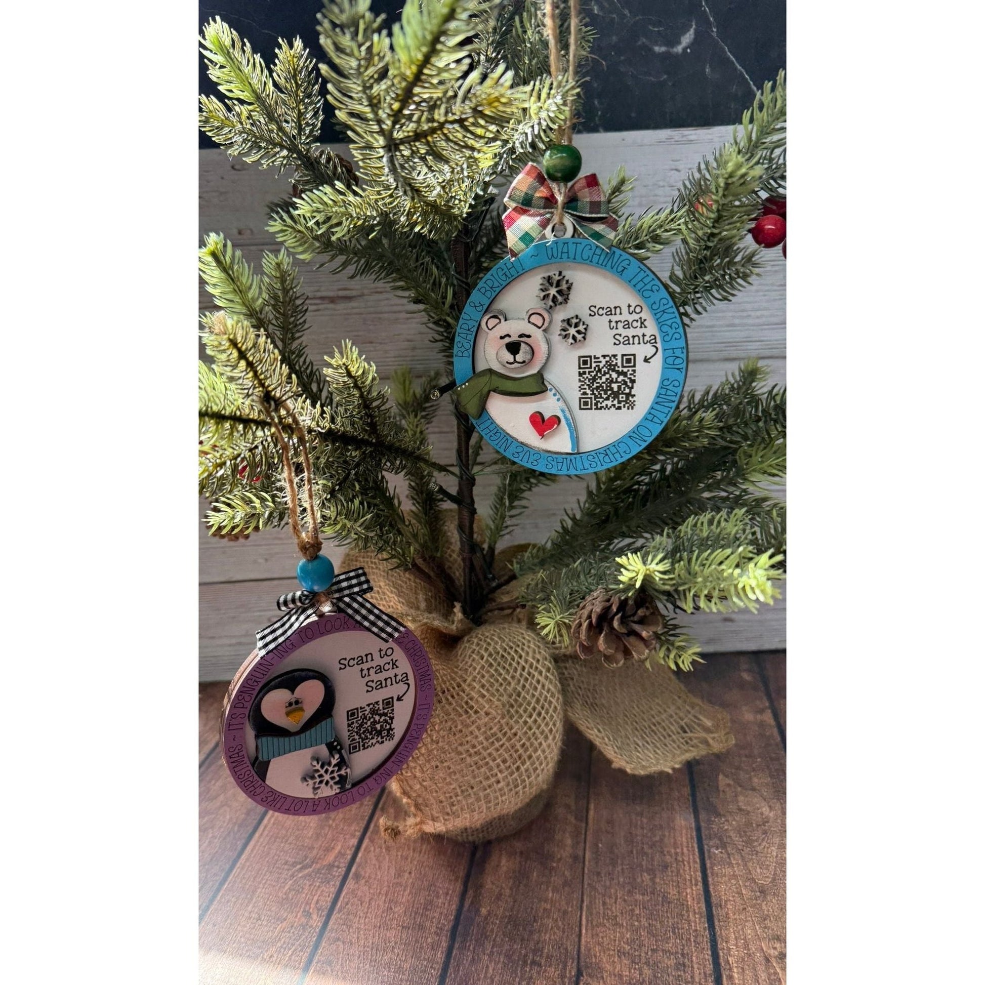 Santa Tracker Christmas Ornaments - Nifty Decor & More