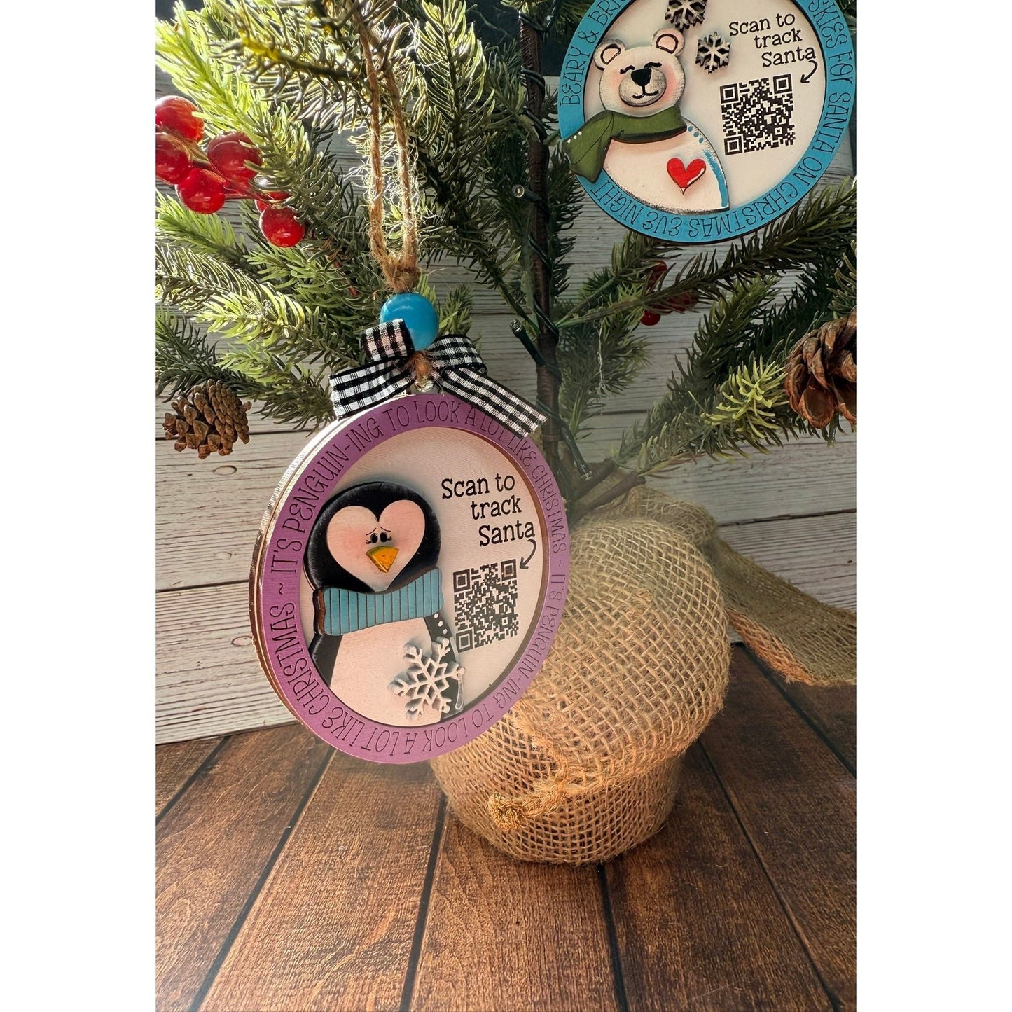Santa Tracker Christmas Ornaments - Nifty Decor & More