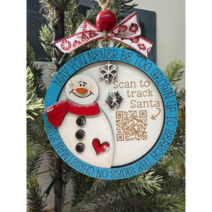 Santa Tracker Christmas Ornaments Ornaments & Accents Snowman