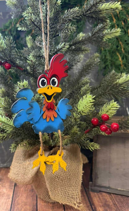 Sassy Wooden Chicken Ornament - Nifty Decor & More