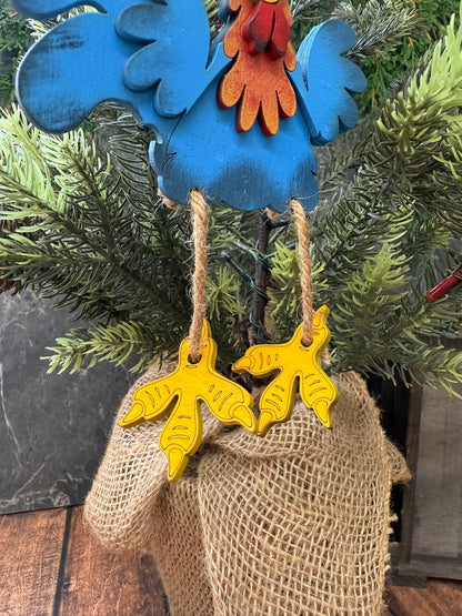 Sassy Wooden Chicken Ornament - Nifty Decor & More
