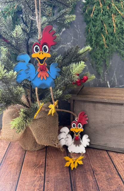 Sassy Wooden Chicken Ornament - Nifty Decor & More