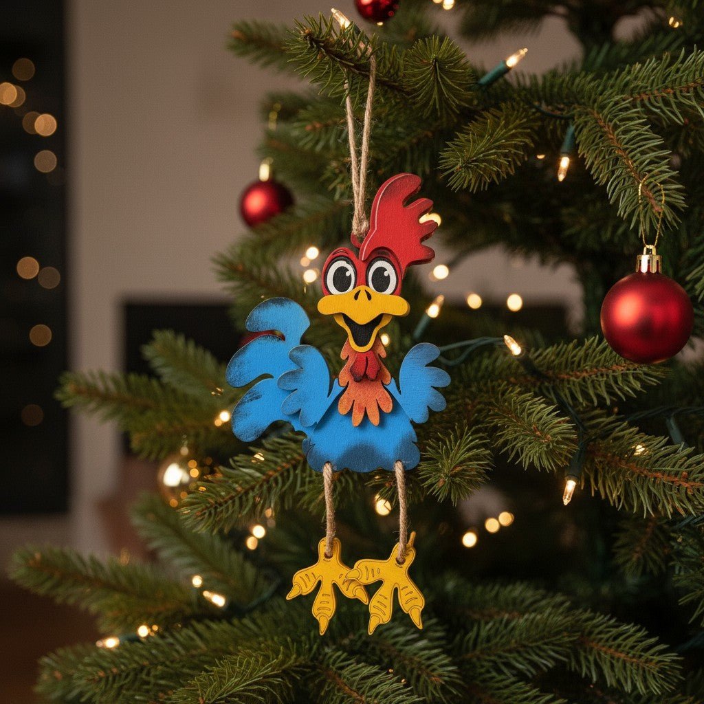 Sassy Wooden Chicken Ornament - Nifty Decor & More