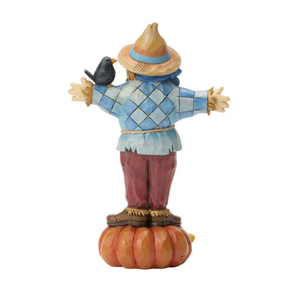 Scarecrow Standing on Pumpkin - Nifty Decor & More